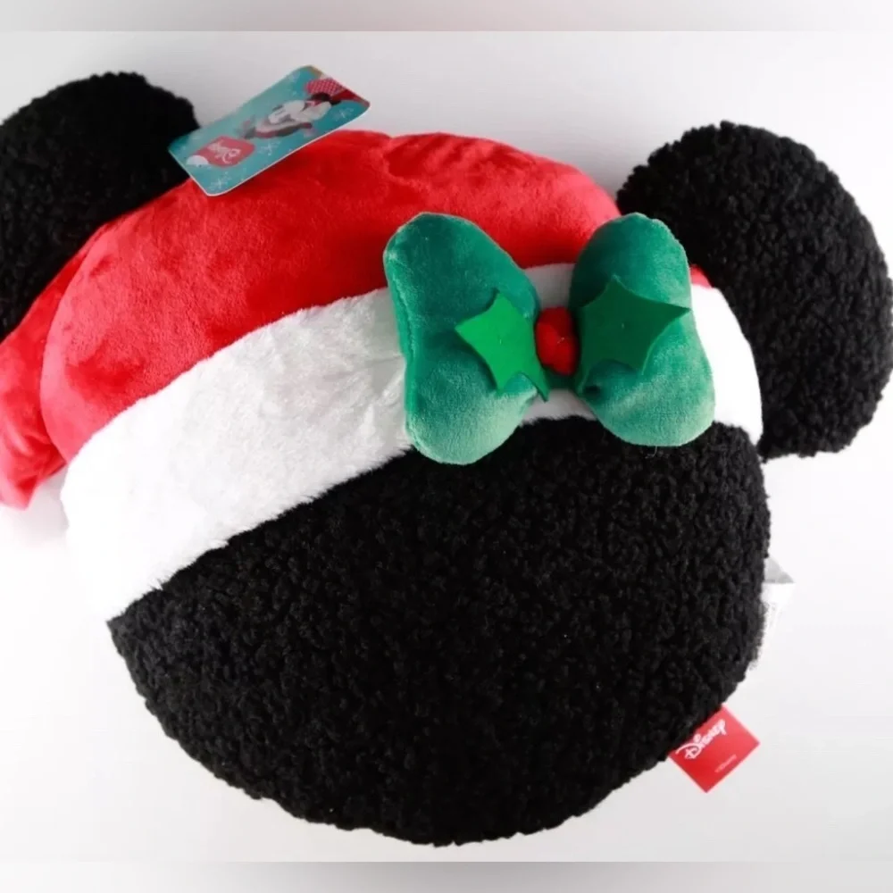 Disney Minnie Mouse Christmas Pillow NWT
